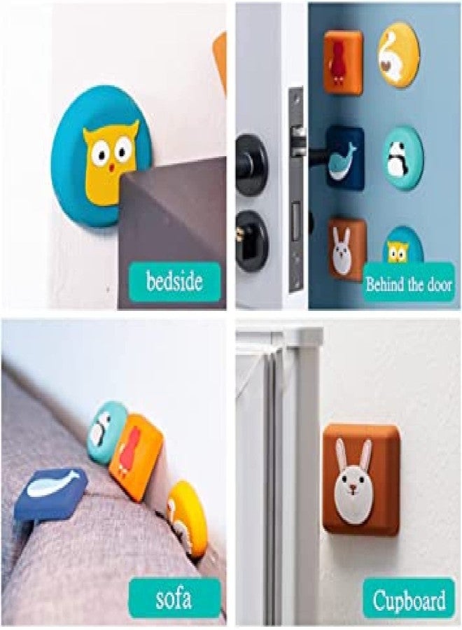 DORMICO Door Stop Wall Protector, Cartoon Silicone Door Crash pad, Used for Wall Protection and Muffler, Door Handle, Refrigerator Door, Cabinet (Pack of 4) - Image 2